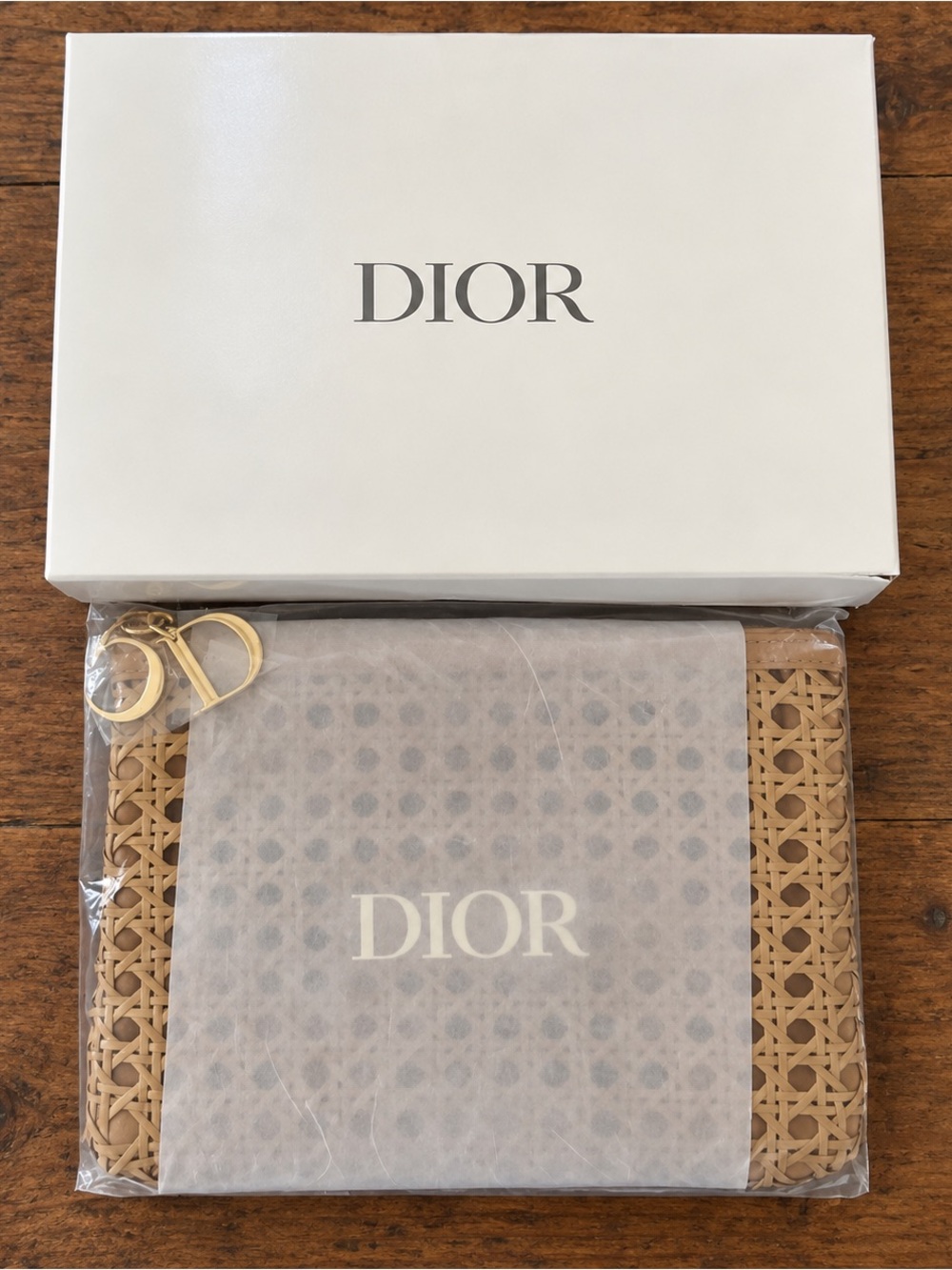 NIB Dior Beauty Limited Edition Summer Rattan Cannage Trousse Pouch
